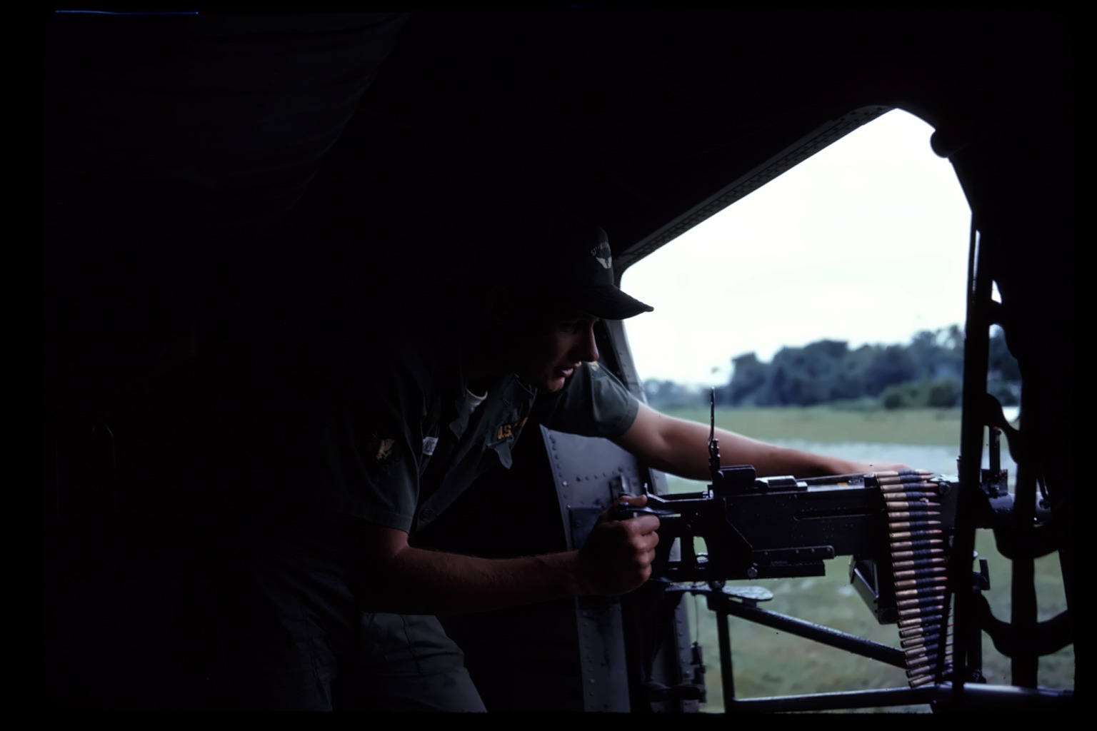 Crew chief at the .30 cal